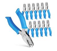 FONDOTIN 12 Pièces Perforatrice Papier Portable Petite Pince à Trou Acier Inoxydable avec Poignée Confortable pour Reliure Étiquettes et Cartes