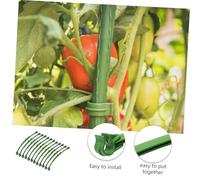 FONDOTIN 12 Pièces Rack De Plantation De Cages à Cage De Tomate Soutien Pliable Support Plante à Enjeux Treillis Végétal Plastique Vert