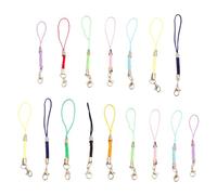 FONDOTIN 15 pièces Dragonne Téléphone Portable avec Attache Homard Chaine Décorative Colorée et Confortable Lanière Multi-usage pour Téléphone et Pochette Résistante et Facile à Nettoyer