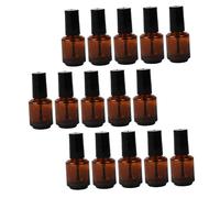 FONDOTIN 15 Pièces Flacons Verre pour Vernis à Ongles Bouteilles Rechargeables Transparentes avec Pinceau Long pour Mélanges et Voyages Fuite et Compact
