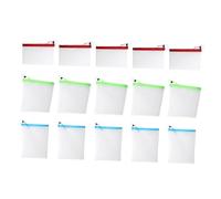 FONDOTIN 15 pièces Sacs Réutilisables Polyester Alimentaire Pochettes à Cordon pour Courses Conservation Légumes Fruits Étanches et Lavables Gain de Place Écologique