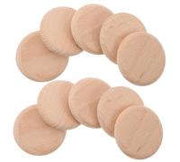 FONDOTIN 16 Pièces Rondelles Naturel Non Disques Ronds pour Loisirs Créatifs Pièces de Jeu Échecs à Décorer DIY Matériel Artisanat
