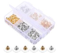 FONDOTIN 170 Fermoirs de Boucles D'oreilles en Caoutchouc Transparents, Fermoirs Larges pour Clous, Accessoire de Remplacement Confortable, Usage Quotidien et Voyage