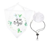FONDOTIN 1ensemble Chapeau Et Écharpe pour Chien De Mariage Accessoires Élégants pour Animaux De Compagnie Décoratif avec Inscription My Humans are Getting Married pour Fêtes Séances