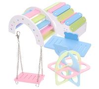 FONDOTIN 1ensemble Maison De Jeux pour Hamster Set avec Balançoires Et Plateforme Accessoire Multifonction pour Rongeurs pour Amusement De Animal