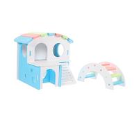 FONDOTIN 1ensemble Maison Décorative pour Hamster Et Arche Colorée Villa Jouet Multifonction pour Petits Animaux