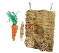 FONDOTIN 1ensemble Tapis De Foin pour Petits Animaux Matelas Herbe Naturelle pour Lapins Hamsters Cobayes pour Cages Et Espaces De Jeu