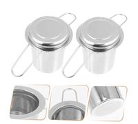 FONDOTIN 2 ensembles Lot de Infuseurs à Thé Acier Inoxydable Filtres à Mailles Fines Pliables avec Double Poignée Passoires Légères et pour Maison et Bureau