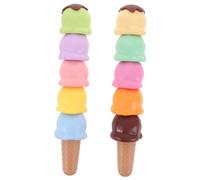 FONDOTIN 2 ensembles Surligneurs Étudiants Forme de Cornet de Glace Marqueurs Empilables Pratiques de Lots de Stylos Surligneurs Colorés pour Scrapbooking et Travail Scolaire
