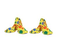 FONDOTIN 2 Paires Chaussures de Clown Surdimensionnées Housses Cosplay Halloween Unisexe pour Adultes et Garçon Fille Confortables pour et Spectacles de Costume