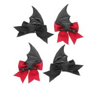 FONDOTIN 2 paires Pinces à Cheveux Gothiques Ailes Chauve-souris pour Halloween Accessoires Démon Cosplay Femme Ornement Diabolique DIY Fête Spooky