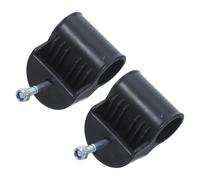 FONDOTIN 2 Pièces Accessoires Plastique Longue Noire pour en Chaise Supporte de Lourdes Charges Facile, pour Mobilier Extérieur et Terrasse