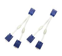 FONDOTIN 2 pièces Adaptateur Vga Sorties Câble Splitter Vidéo Stable avec Coque Abs et Anneaux Magnétiques pour Double Affichage Moniteur PC
