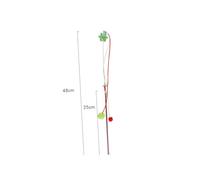 FONDOTIN 2 pièces Baguettes de Jeu pour Chat Interactif Noël avec Clochette et Pompon Stimule et Lexercice Accessoire et Flexible pour Animaux