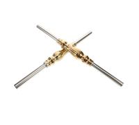 FONDOTIN 2 Pièces Balustres de Rampe Escalier Style Colonne Romaine Métal de Remplacement Durables pour Garde-corps Intérieur et Extérieur Finition Dorée Résistante Aux Intempéries