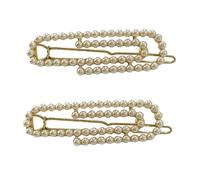 FONDOTIN 2 pièces Barrettes Cheveux Style Trombone Élégantes pour Femmes et Filles Accessoire Coiffure Français pour Cheveux Épais Pinces Fines Mode pour Mariage et Usage Quotidien