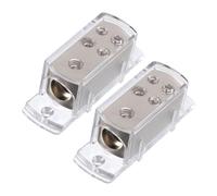 FONDOTIN 2 pièces Bloc de Distribution Puissance Audio Voies pour Accessoires Audio Voiture Répartiteur Alimentation Robuste Corrosion pour Système Multi Amplificateurs Bornier