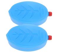 FONDOTIN 2 Pièces Boîte de Glace Réutilisable Pack Rafraîchissant Multifonction Portable Glacière Extérieure pour Boissons Aliments Fruits et Légumes Usage Polyvalent