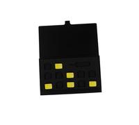 FONDOTIN 2 pièces Boîtier de Rangement Nano Sim Emplacements Alliage avec Aiguille Étui Mémoire à Poussière Compact pour Voyage Noir