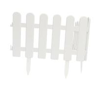 FONDOTIN 2 Pièces Bordure de Jardin Plastique Blanche avec Piquets Clôture Décorative Paysagère Résistante pour Pelouse Balcon et Potager
