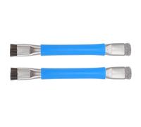 FONDOTIN 2 pièces Brosse Anti-Statique Double Tête pour Électronique Brosse à Poils Durs Acier Réutilisable pour Nettoyage Précis de Cartes Mères de Montres et Téléphones Protection