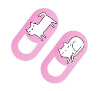FONDOTIN 2 pièces Cache Webcam Ultra Fin Glissière pour Ordinateur Portable et Tablette Protection Motif Chat Design et Discret