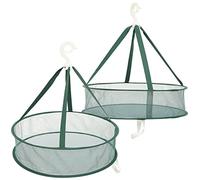 FONDOTIN 2 Pièces Cintre Coupe-Vent pour Le séchage Engrener étagère séchoirs à Linge étendoir à Linge sèche Linge etendoir Linge Exterieur Maille de séchage séchoir Suspendu Fil d'acier
