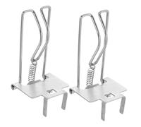 FONDOTIN 2 Pièces Clip de Caisse Métal Support pour Boîte Compteur Fond Caisse et Rangement Banque Compatible Plupart des Caisses à Monnaie