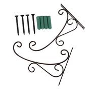 FONDOTIN 2 pièces Crochets Muraux pour Suspension Panier et Lanternes Lot de Supports Décoratifs pour Plantes Mangeoires et Organisateur Mural Usage Intérieur et Extérieur Couleur Bronze
