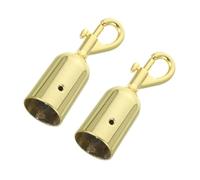 FONDOTIN 2 Pièces Embouts de Corde Alliage Aluminium avec Crochet Métallique Double Tête Bouchon de Corde pour Cordon de Barrières de Sécurité Crochet de Suspension pour Poteau Accueil