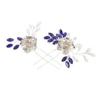 FONDOTIN 2 pièces Épingle à Cheveux Mariage Élégante Métal Vintage avec Strass Bride Hairpin Légère et Confortable Petite Pince Fleurie pour Coiffures Nuptiales et Soirées
