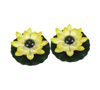 FONDOTIN 2 Pièces Lampe Solaire Lotus Flottante pour Piscine Décoration Jardin Étanche LED Lot de et Économe