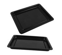FONDOTIN 2 pièces Lot Plaques de Cuisson Émaillées Noires pour Four Résistantes Chaleur Distribution Homogène Chaleur Adaptées Aux Boulangeries Restaurants et Cuisines