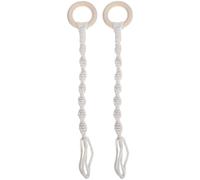 FONDOTIN 2 pièces Macramé Pot Hangers Extenders Fils Coton Tressés Main pour Suspendre Pots de Fleurs Accessoires DIY pour Décoration Intérieure et Extérieure Résistants et Polyvalents