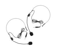FONDOTIN 2 pièces Microphone Casque Léger avec Micro Micro-Casque Portable à Bandeau pour Parler et Chanter Accessoire Audio Polyvalent