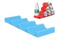 FONDOTIN 2 pièces Organisateur Bouteilles Silicone Bleu Support Empilable Canettes et Bouteilles pour Réfrigérateur Rangement Pratique et Gain de Place pour Bar et Cuisine