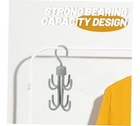 FONDOTIN 2 pièces Organisateur Ceinture Plastique Crochet Suspendu Rotatif Rangement Mural pour Armoire Homme Gain de Place