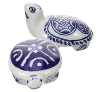 FONDOTIN 2 pièces Ornement Tortue Flottante Céramique pour Aquarium Décor Adorable Pollution pour Bassin et Réservoir