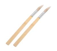 FONDOTIN 2 Pièces Outil de Polissage Bijoux Agate Naturelle avec Manche Ergonomique Bambou Outil de Finition sans Rayures pour Or et Argent Polisseur pour Pierres et Bijoux