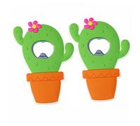 FONDOTIN 2 pièces Ouvre Bouteilles Cactus Aimants Réfrigérateur Sans Rayure pour Maison Bureau