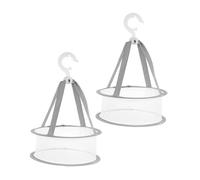 FONDOTIN 2 pièces Panier de Séchage Maille Suspendue pour Pinceaux et Éponges de Maquillage Filet Respirant Résistant Accessoire Pratique pour Sèche-linge de Beauté