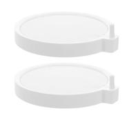 FONDOTIN 2 Pièces Pierre à Bulles Nano pour Aquarium Diffuseur Air Silencieux avec Base Ronde Accessoire Pompe à Air pour Aquarium Installation Facile Lot pour Circulation de Oxygène