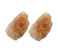 FONDOTIN 2 pièces Pierres Naturelles Brutes de Soleil Pierres Chakra Colorées Irrégulières pour Thérapie Méditation et Équilibrage Énergétique Portable et Décoration Feng Shui