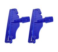 FONDOTIN 2 Pièces Pince de Serpillière Amovible Bleue Support de Manche Détachable pour Serpillière Coton Clip Plastique pour Fixation Sol Bois et Entretien Cire