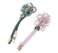 FONDOTIN 2 Pièces Pinces à Cheveux Fleur avec Cristaux Artificiels Accessoires pour Cheveux Fins ou Épais Maintien Fort pour Styles Bouclés Raides et Épais