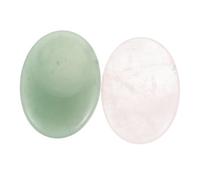 FONDOTIN 2 pièces Planche de Massage Gua Sha Pierre Naturelle Soulagement Toxines Anti-puffiness Circulation Sanguine Améliorée pour Visage et Corps Relaxation Musculaire Soins Peau et