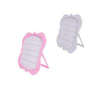 FONDOTIN 2 pièces Planche Présentoir Ongles Abs pour Salon de Manucure Décor Blanc et Rose Stable et Réutilisable Accessoire Nail Art