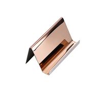 FONDOTIN 2 pièces Porte Cartes Visite Acier Inoxydable Porte Carte Professionnel Élégant et Portable et Finition Rose Doré