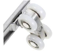 FONDOTIN 2 pièces Poulie Porte Coulissante Inoxydable Roues pour Portes de Placard Compactes Palier Métallique Haute Capacité Gain de Place pour