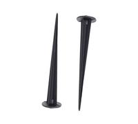 FONDOTIN 2 Pièces Prise de Terre Aluminium pour Éclairage Jardin Accessoires Piquet pour Lampes Pelouse Extérieur Fixation Résistante Rouille pour Chemins Paysagers